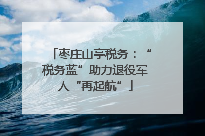 枣庄山亭税务：“税务蓝”助力退役军人“再起航”