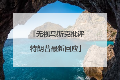 无视马斯克批评 特朗普最新回应