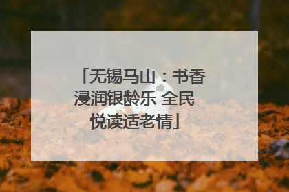 无锡马山：书香浸润银龄乐 全民悦读适老情