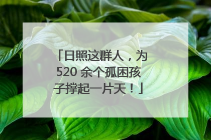 日照这群人，为 520 余个孤困孩子撑起一片天！