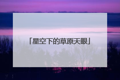 星空下的草原天眼