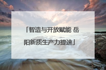 智造与开放赋能 岳阳新质生产力提速