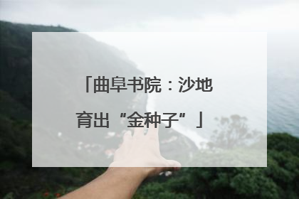 曲阜书院：沙地育出“金种子”