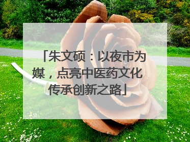 朱文硕：以夜市为媒，点亮中医药文化传承创新之路