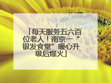 每天服务五六百位老人！南京一“银发食堂”暖心升级后爆火