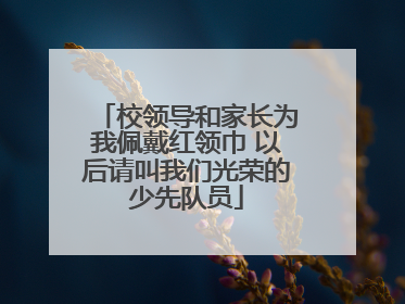 校领导和家长为我佩戴红领巾 以后请叫我们光荣的少先队员