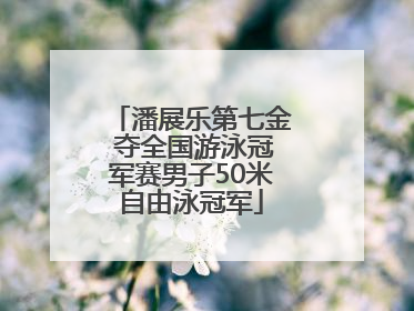 潘展乐第七金 夺全国游泳冠军赛男子50米自由泳冠军