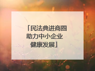 民法典进商圈 助力中小企业健康发展