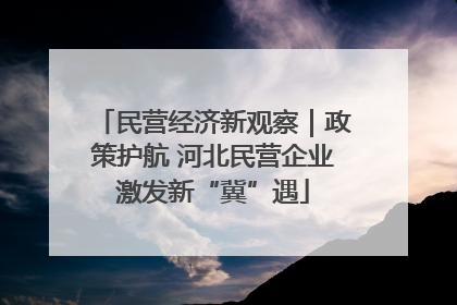 民营经济新观察｜政策护航 河北民营企业激发新“冀”遇