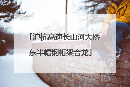 沪杭高速长山河大桥东半幅钢桁梁合龙