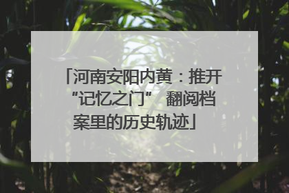 河南安阳内黄：推开“记忆之门” 翻阅档案里的历史轨迹