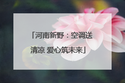 河南新野：空调送清凉 爱心筑未来