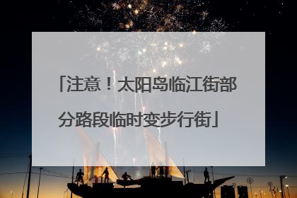 注意！太阳岛临江街部分路段临时变步行街