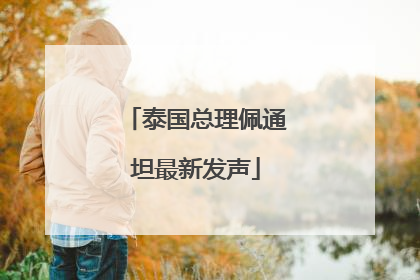 泰国总理佩通坦最新发声
