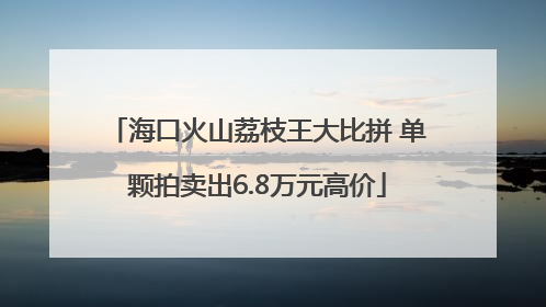 海口火山荔枝王大比拼 单颗拍卖出6.8万元高价