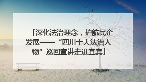 深化法治理念，护航民企发展——“四川十大法治人物”巡回宣讲走进宜宾