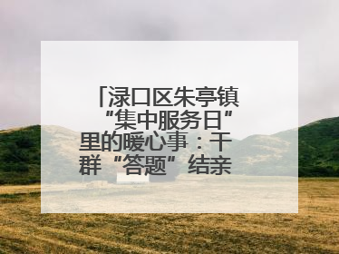 渌口区朱亭镇“集中服务日”里的暖心事：干群“答题”结亲成“一屋”