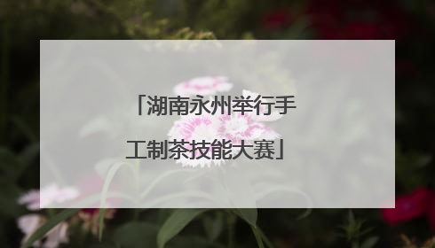 湖南永州举行手工制茶技能大赛