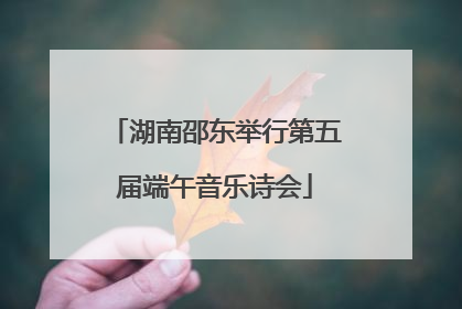 湖南邵东举行第五届端午音乐诗会