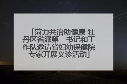 菏力共治助健康 牡丹区省派第一书记和工作队邀请省妇幼保健院专家开展义诊活动