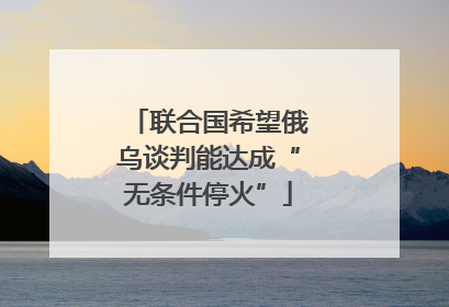 联合国希望俄乌谈判能达成“无条件停火”