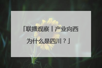 联播观察丨产业向西 为什么是四川？