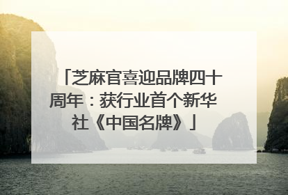 芝麻官喜迎品牌四十周年：获行业首个新华社《中国名牌》