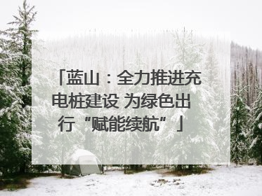 蓝山：全力推进充电桩建设 为绿色出行“赋能续航”