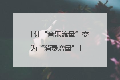 让“音乐流量”变为“消费增量”