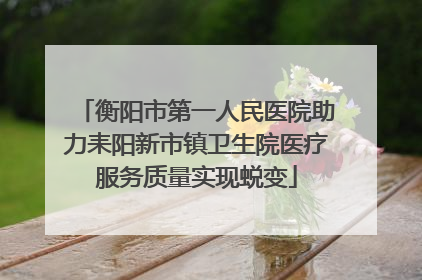 衡阳市第一人民医院助力耒阳新市镇卫生院医疗服务质量实现蜕变