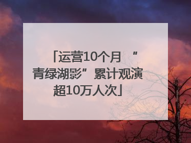 运营10个月 “青绿湖影”累计观演超10万人次