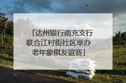 达州银行南充支行联合江村街社区举办老年象棋友谊赛