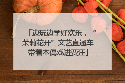 边玩边学好欢乐，“茉莉花开”文艺直通车带着木偶戏进贾汪