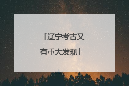 辽宁考古又有重大发现