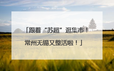 跟着“苏超”逛集市！常州无锡又整活啦！