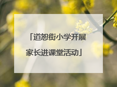 道恕街小学开展家长进课堂活动