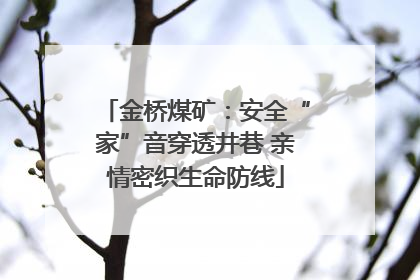 金桥煤矿：安全“家”音穿透井巷 亲情密织生命防线