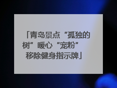 青岛景点“孤独的树”暖心“宠粉” 移除健身指示牌