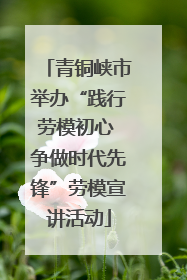 青铜峡市举办“践行劳模初心 争做时代先锋”劳模宣讲活动