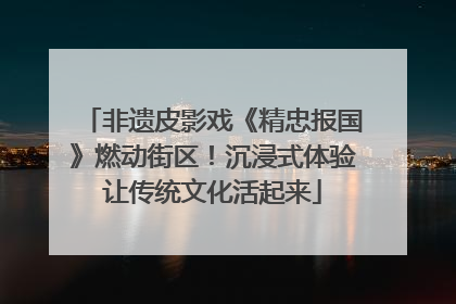 非遗皮影戏《精忠报国》燃动街区！沉浸式体验让传统文化活起来