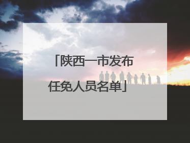 陕西一市发布任免人员名单