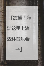 震撼！海淀这里上演森林音乐会→