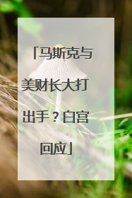 马斯克与美财长大打出手？白宫回应