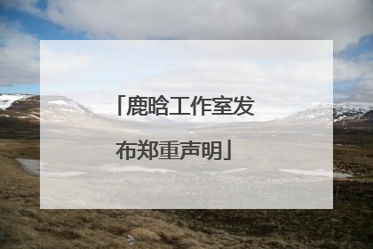 鹿晗工作室发布郑重声明