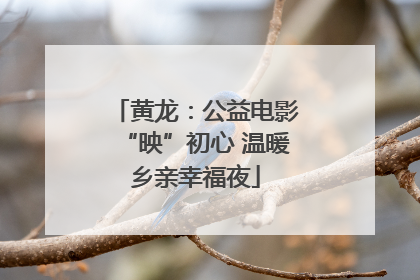 黄龙：公益电影“映”初心 温暖乡亲幸福夜