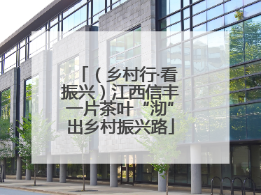 （乡村行·看振兴）江西信丰一片茶叶“沏”出乡村振兴路