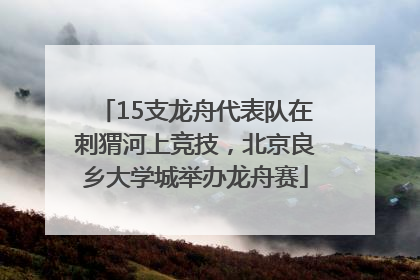 15支龙舟代表队在刺猬河上竞技，北京良乡大学城举办龙舟赛