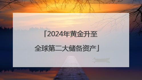 2024年黄金升至全球第二大储备资产