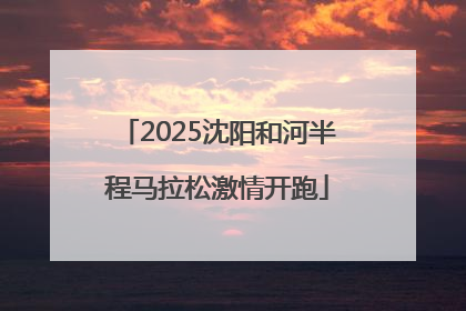 2025沈阳和河半程马拉松激情开跑