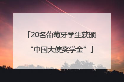 20名葡萄牙学生获颁“中国大使奖学金”